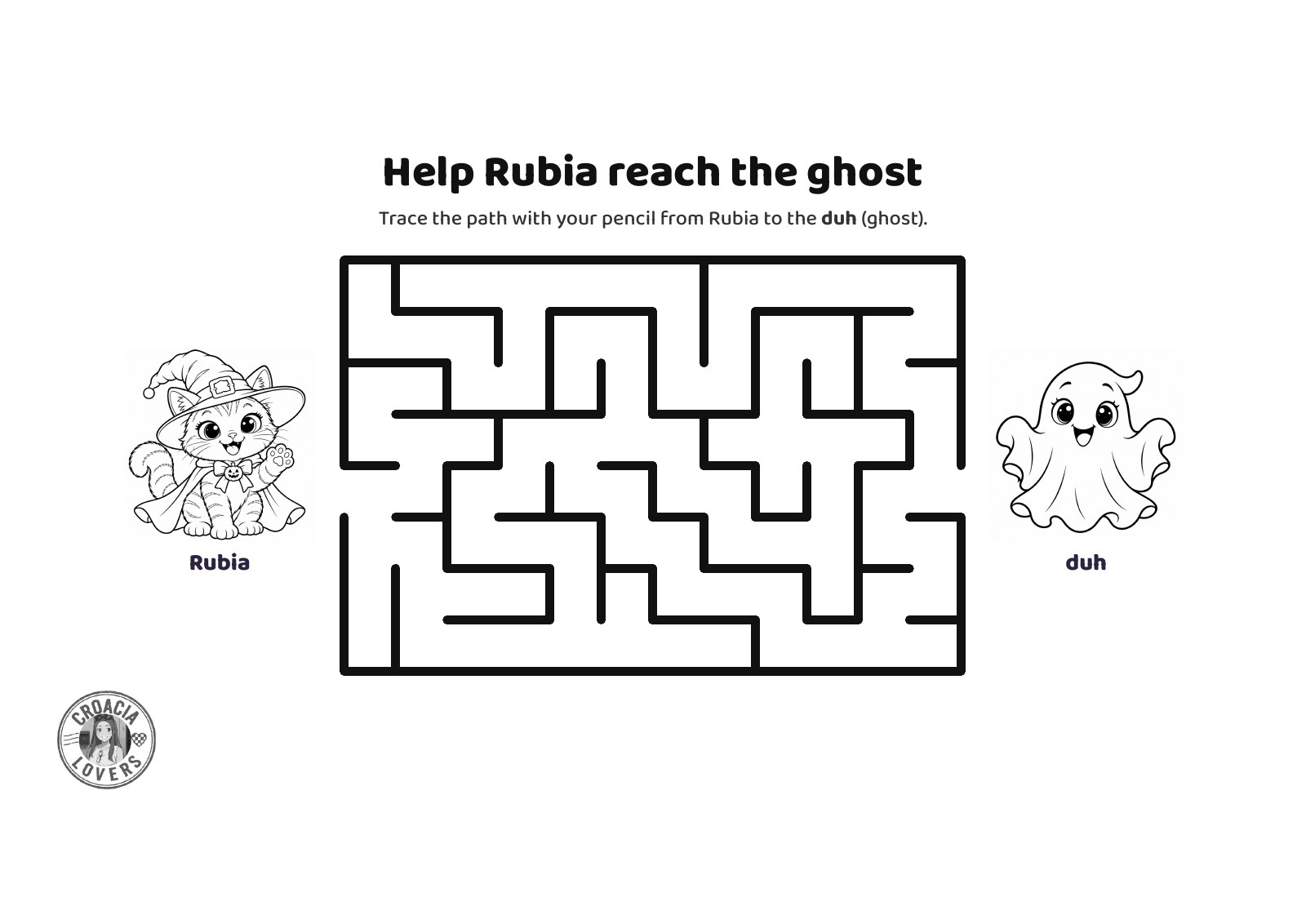 Printable maze from the activity book