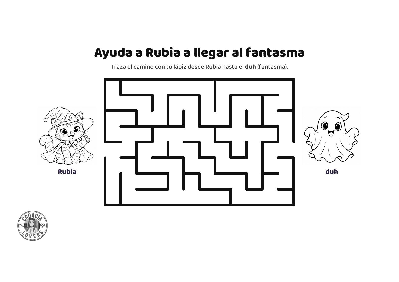 Laberinto para imprimir del cuaderno de actividades